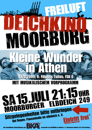 Plakat zum Deichkino "Kleine Wunder in Athen"