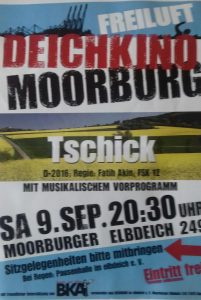 Plakat zum Deichkino "Tschick" am 09.09.17