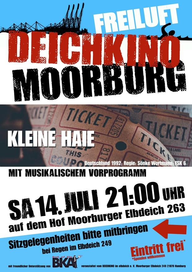 Plakat zum Deichkino kleine Haie